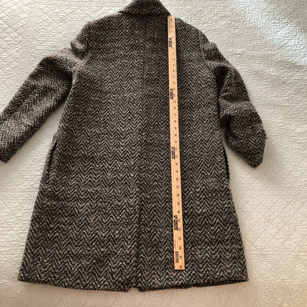 Zac Posen Boyfriend herringbone coat. Size 14. - Picture 9 of 10